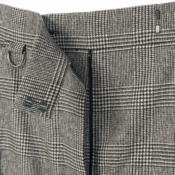 Max Mara Sfilata Pamir "Black" Glen-Plaid Wool Midi Pencil Skirt - Picture 6 of 12